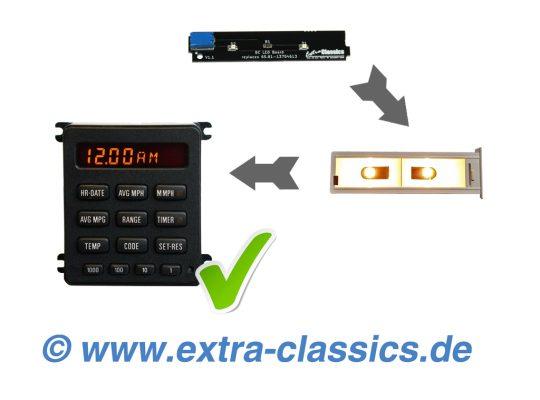 LED Beleuchtung BC passend für BMW E23 E24 E28 E30 für OBC Bordcomputer 2 65811375461