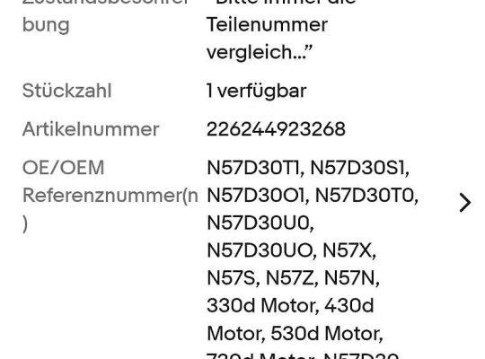 Motor bmw x3 f25 n57