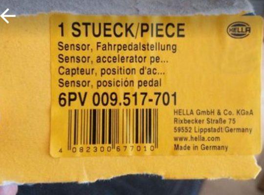 Fahrzeugpedalstellung Stellung Fahrpedalstellung Hella