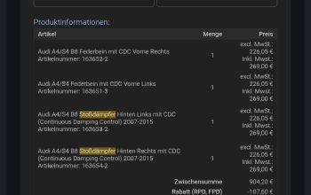 Audi A4/S4 B8 Federbein